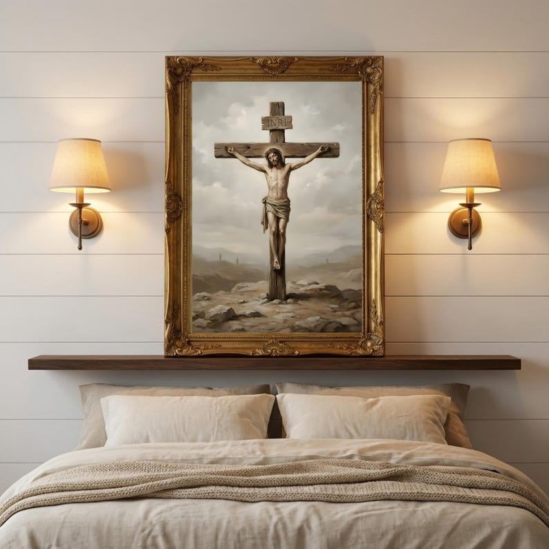 Holy Week Printable Wall Art Set of 16, Passion of Christ, Christian Gallery Wall Decor, From Palm Sunday to Easter Morning Devotional image 6