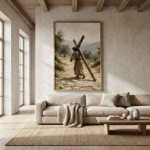 Holy Week Printable Wall Art Set of 16, Passion of Christ, Christian Gallery Wall Decor, From Palm Sunday to Easter Morning Devotional image 5