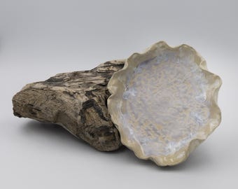 Handmade Stoneware Crystaline Plate