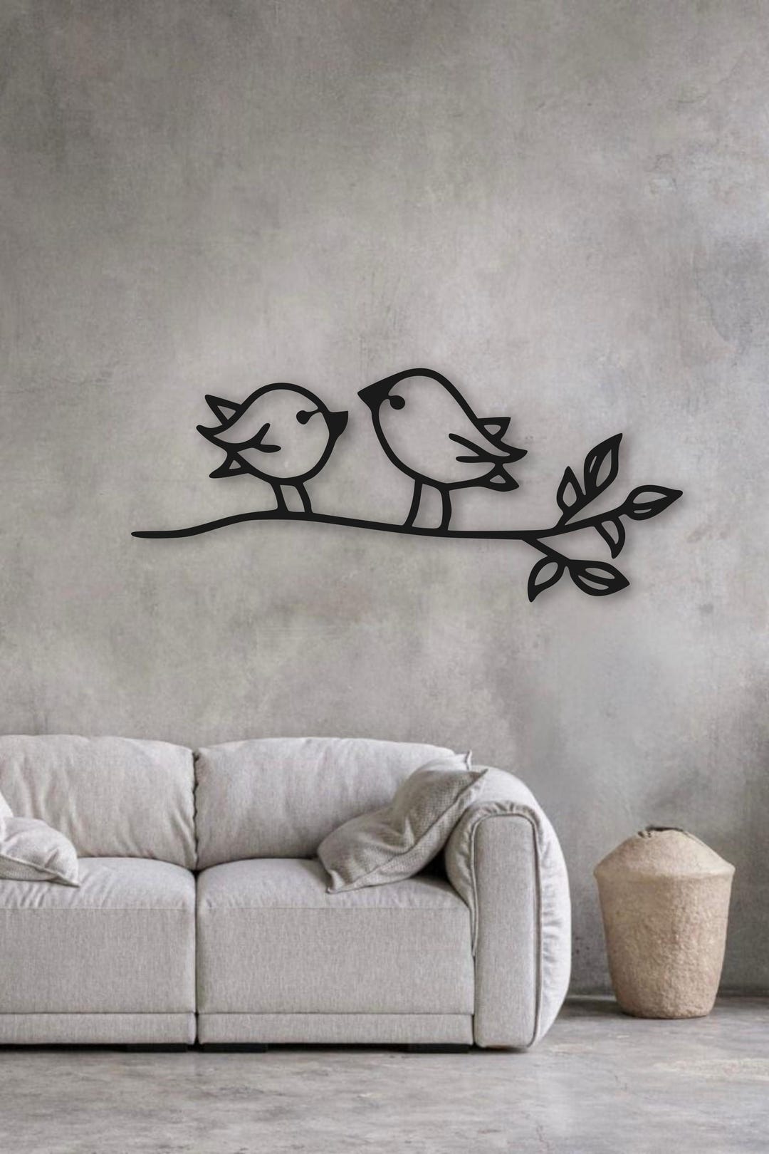 Minimalist Birds on Branch Metal Wall Art – Modern Nature Decor, CNC ...