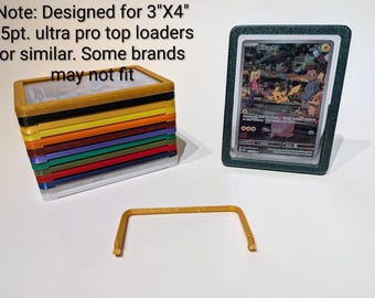 Stacking Top Loader Guard with stand (Pokemon, MTG, One Piece, Sports, etc.)