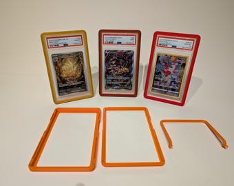 Magnetic Slab Bumper Guards with removable stand for display (PSA, BGS, TAG, CGc, etc.)