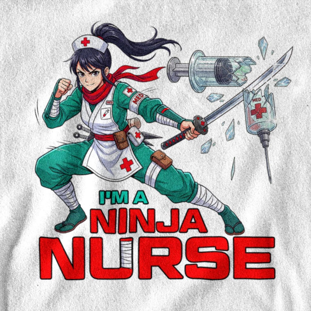 Ninja Nurse T-shirt | Anime Nurse Warrior Graphic Tee - Etsy