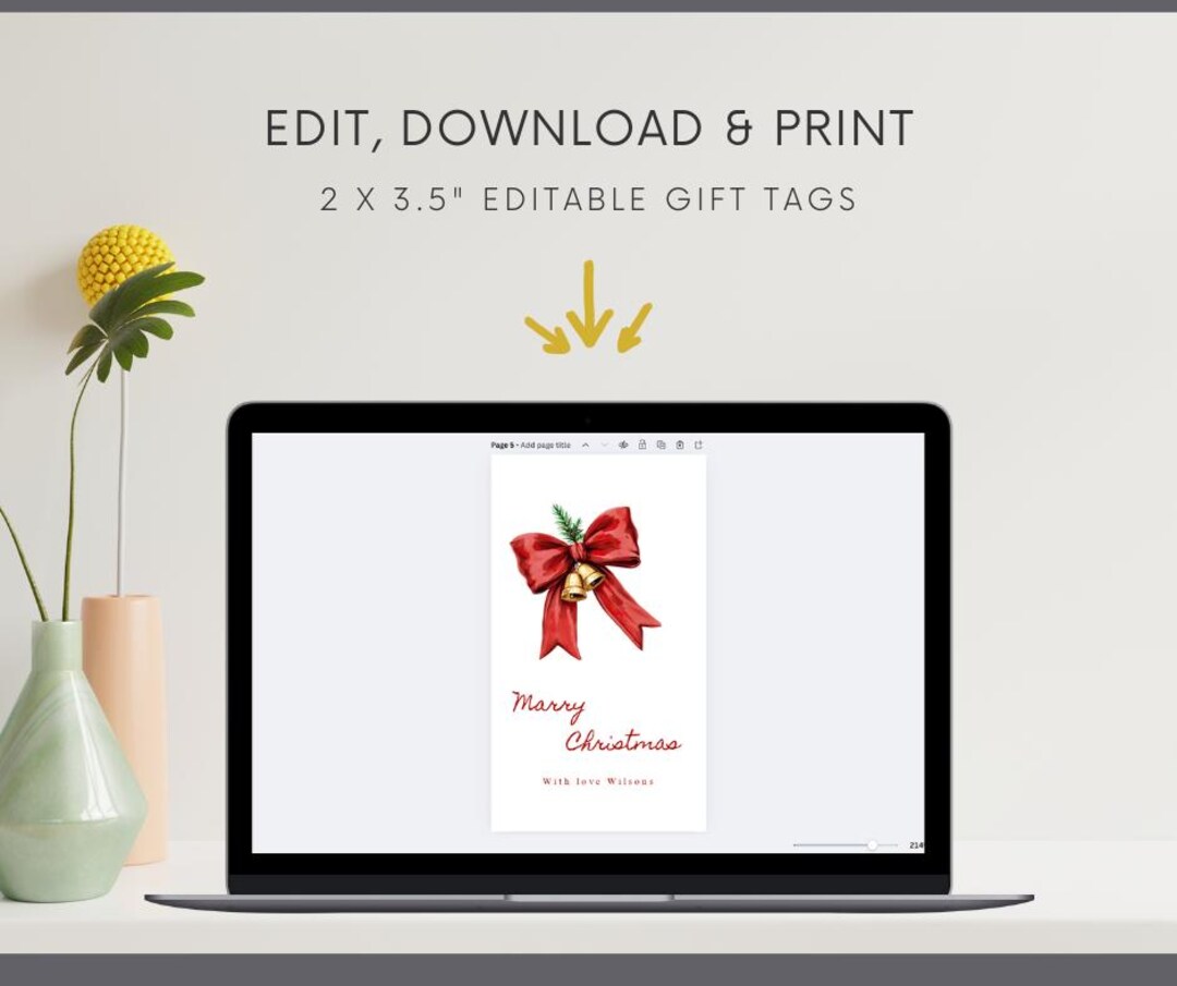 Printable Christmas Gift Tags | Festive Holiday Present Labels (PDF) - Etsy