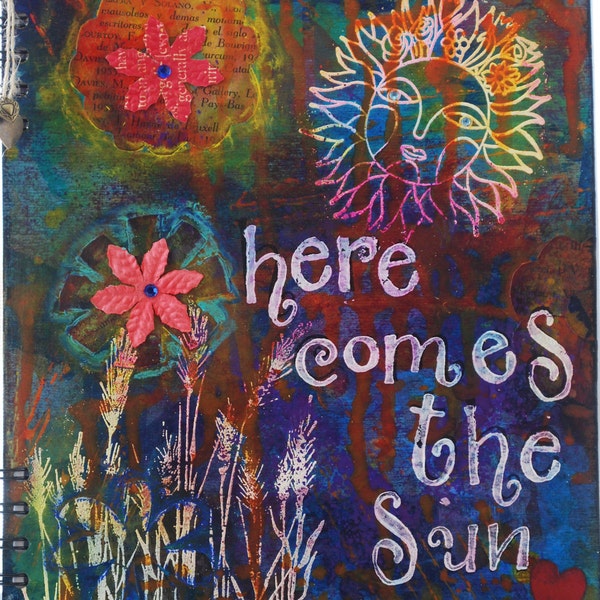 Here Comes The Sun - Unique Notebook, Sketchbook, Journal