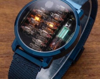 Handgemaakt Nixie Tube-polshorloge