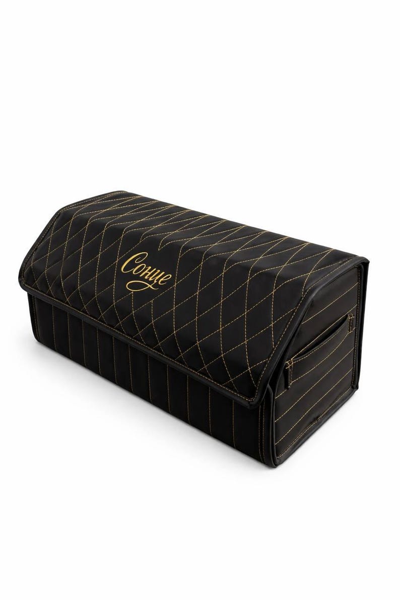 Eco Leather Trunk Organizer Gift Set, Brown Organizer + Bonus 2 Free Pillows image 19