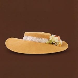 Cream Boater Hat - Etsy display picture 1