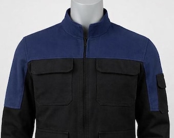 Sci-Fi Rebel Jacket | Black Tactical Space Pilot Cosplay Costume
