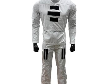 Traje de cosplay de soldado galáctico blanco / Uniforme de vuelo de ciencia ficción / Disfraz de piloto espacial para Comic Con, eventos de cosplay y Halloween
