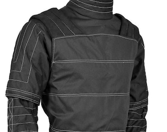 Traje de vuelo de cazarrecompensas de Star Wars Mandalorian con chaleco, conjunto de disfraz de cosplay de 3 piezas, el más vendido