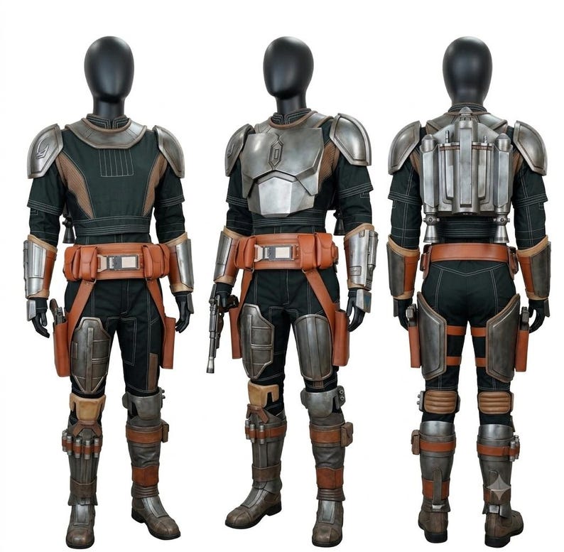 Bo-Katan Kryze Mandalorian Costume with Leather Belt image 1