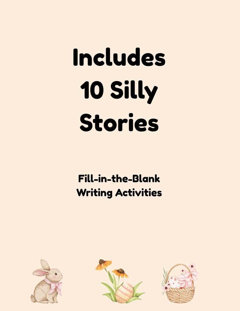 Spring Writing Fun for Kids Printable | Mad Libs Style Fill in the ...
