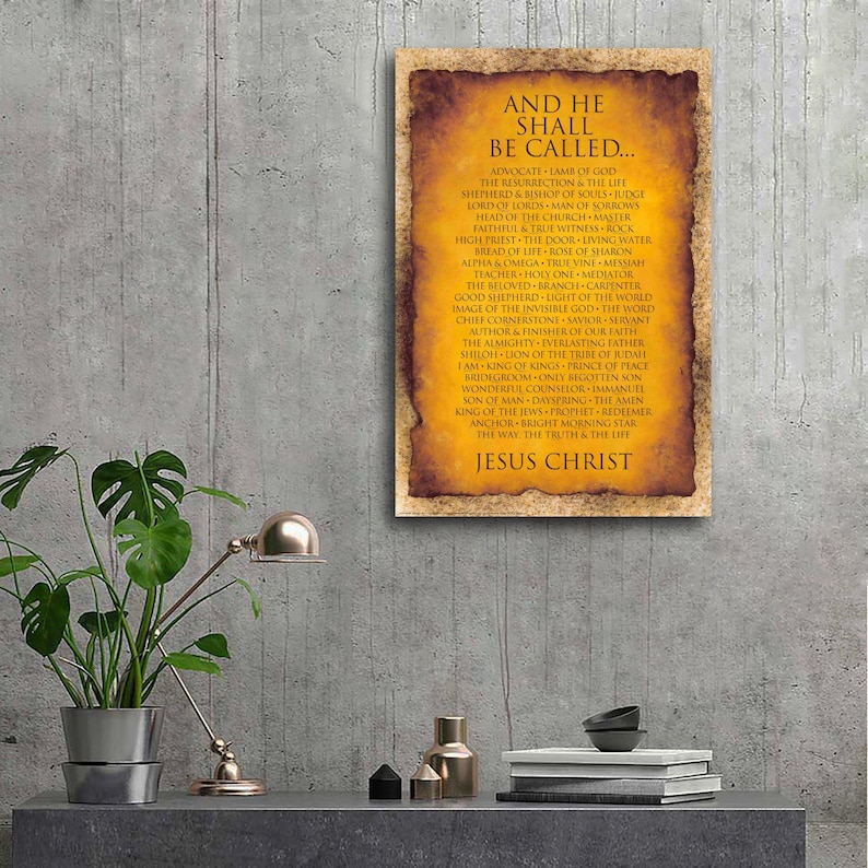 Jesus Christ Canvas Print | Christian Scripture Wall Art - Etsy