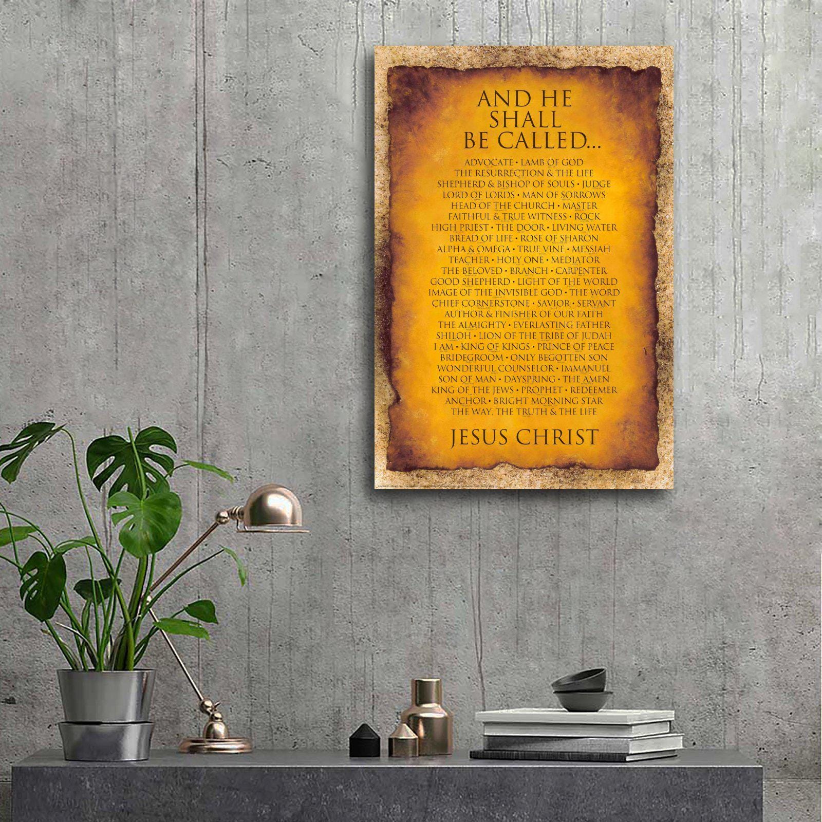 Jesus Christ Canvas Print | Christian Scripture Wall Art - Etsy
