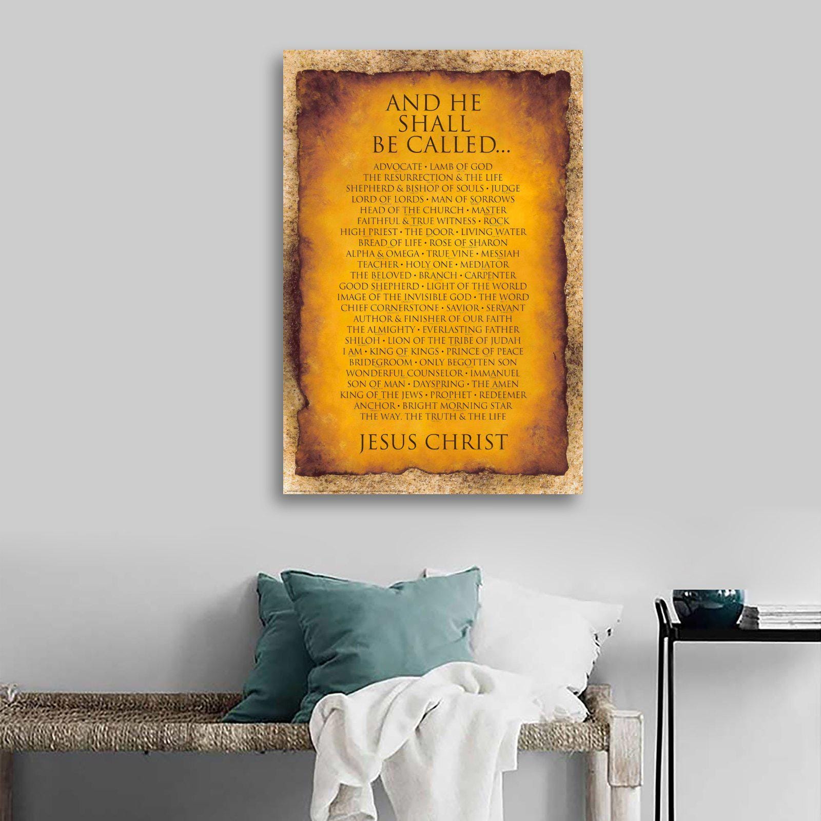Jesus Christ Canvas Print | Christian Scripture Wall Art - Etsy
