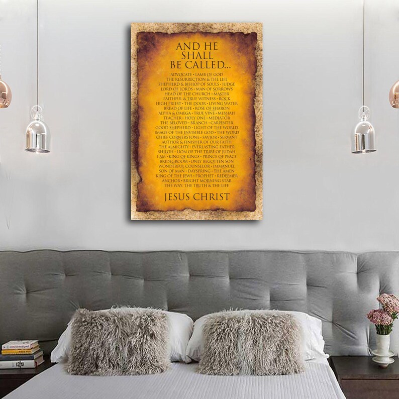 Jesus Christ Canvas Print | Christian Scripture Wall Art - Etsy