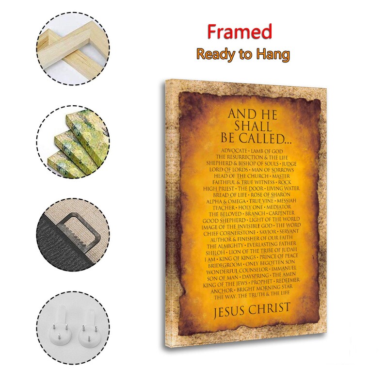 Jesus Christ Canvas Print | Christian Scripture Wall Art - Etsy