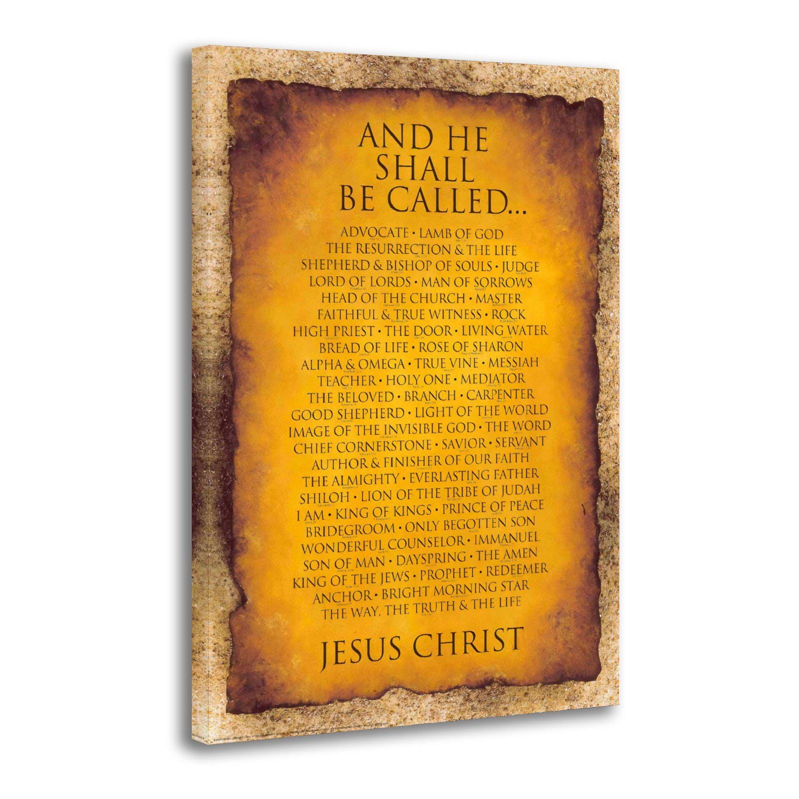 Jesus Christ Canvas Print | Christian Scripture Wall Art - Etsy