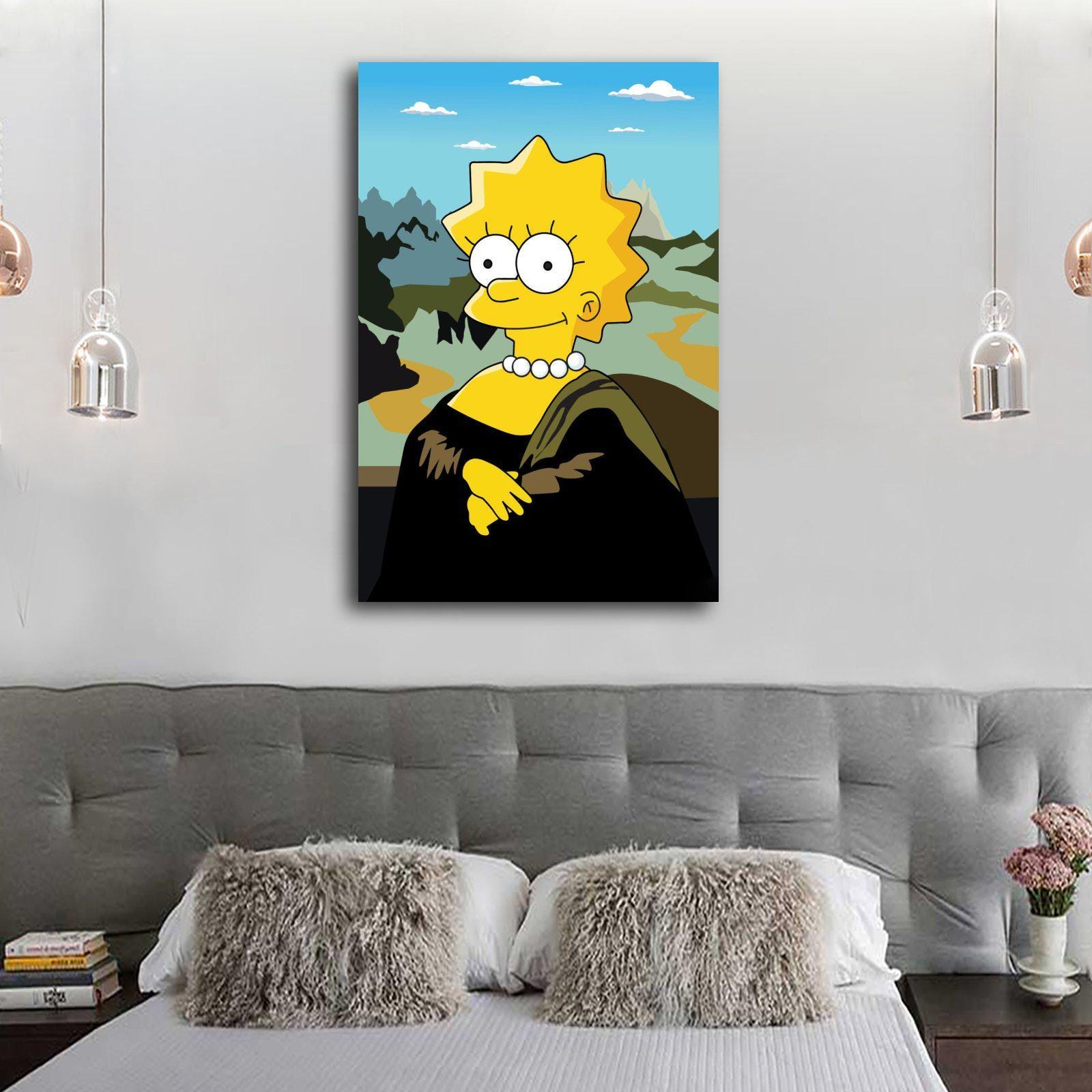 Mona Lisa Simpson Canvas Wall Art Poster Picture Print Living Room