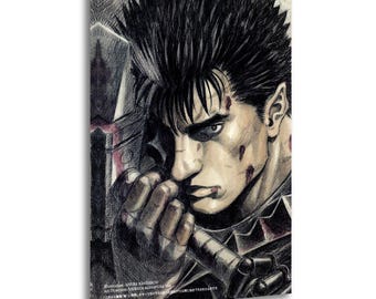 Japan Anime Berserk Guts Classic Leinwand Wand Kunst Poster Bild Druck Wohnzimmer Wände Decor Home Posters