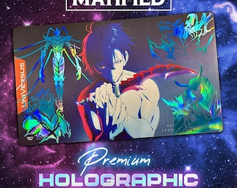 Holographic Foil Hunter’s Dagger Sung Jin-woo Playmat – Solo Leveling TCG Customized Matified