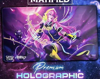 Holographic Foil Hatsune Miku Fall Liliana of the Dark Realms Secret Lair Playmat – Magic the Gathering TCG Customized Matified