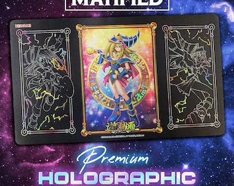 Holographic Foil Dark Magician Girl Playmat – Yugioh TCG Customized Matified