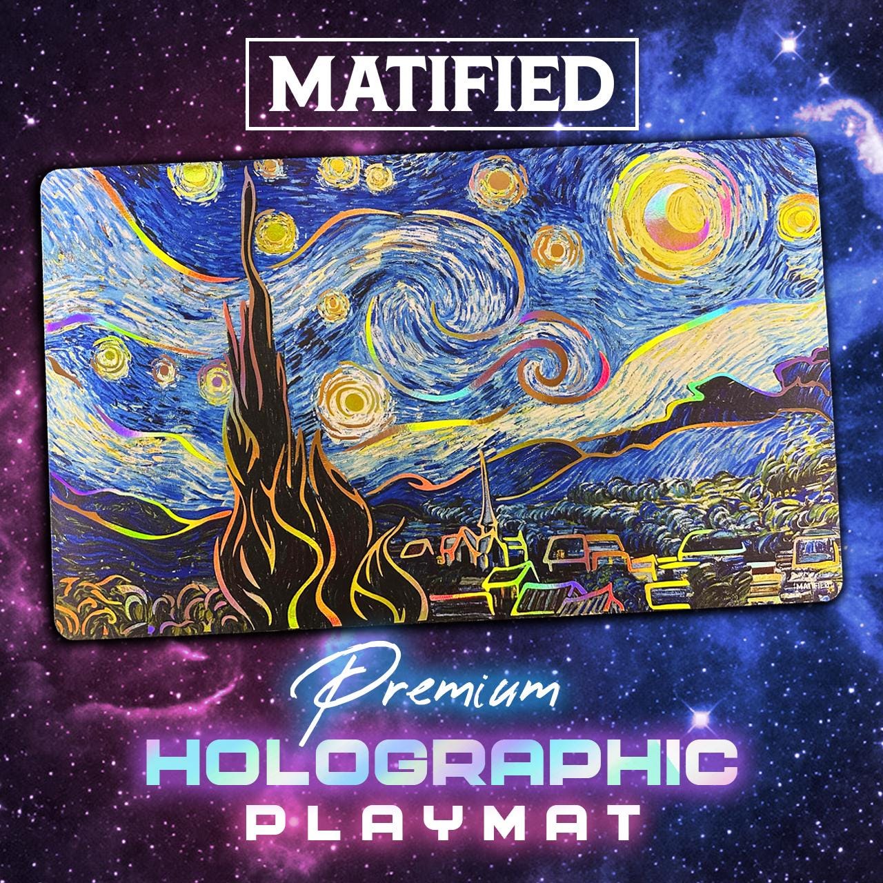 Mtg Starry Night Playmat - Etsy