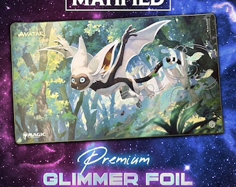 Glimmer Foil Momo Friendly Flier Playmat– Magic the Gathering Avatar The Last Airbender  TCG Customized Matified