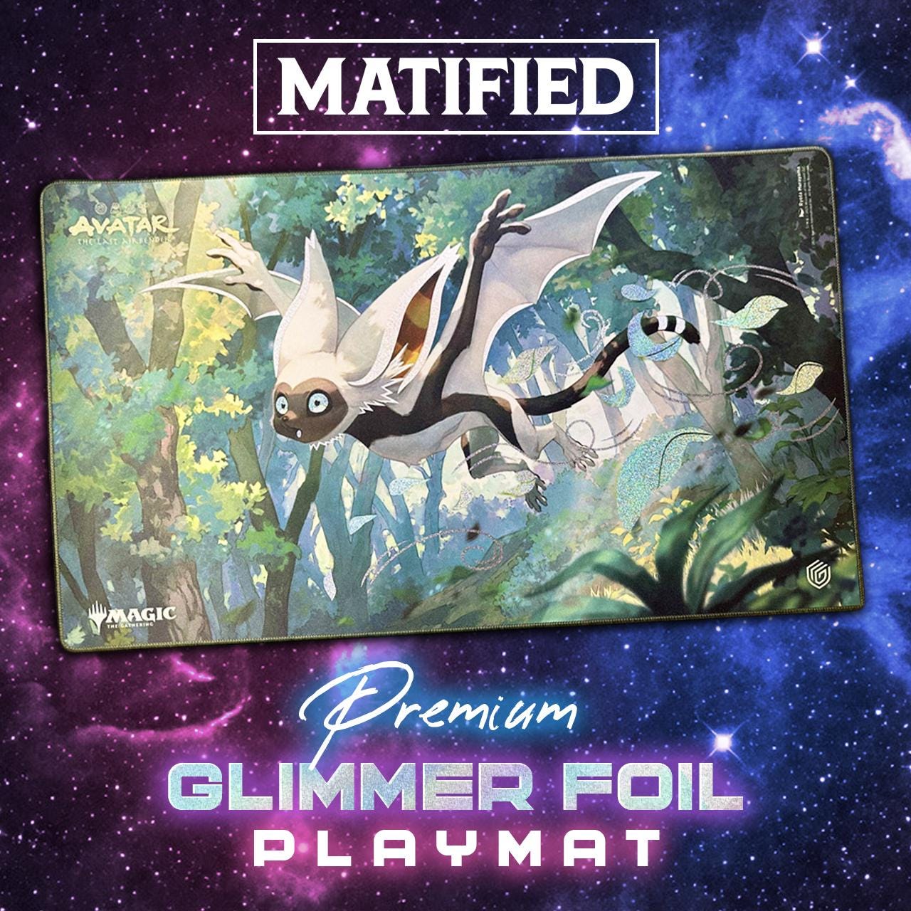 Glimmer Foil Momo Friendly Flier Playmat– Magic the Gathering