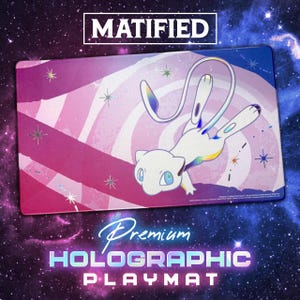 Holographic Foil Mythical Mew Playmat – Pokemon TCG Customized Matified
