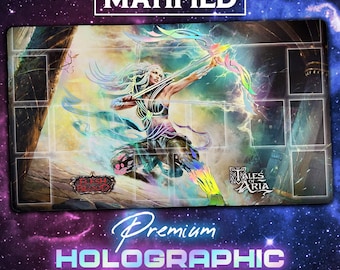 Holographic Foil Tales of Aria Lexi Livewire Playmat – Flesh and Blood TCG Customized Matified