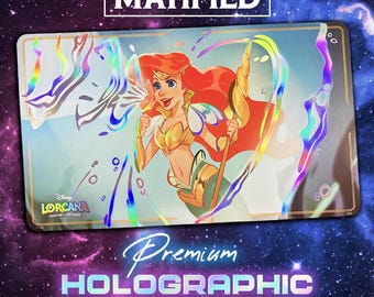Holographic Foil Ariel Sonic Warrior Playmat – Disney Lorcana TCG Customized Matified