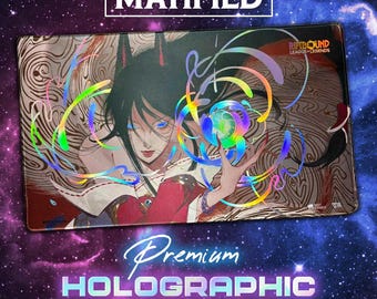 Foil Prismatic Spirit Blossom Ahri Playmat –riftbound League of