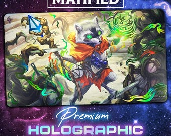 Holographic Foil Bloomburrow - Bello Bard of the Brambles Playmat – Magic the Gathering TCG Customized Matified