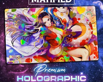 Holographic Foil Boa Hancock 2nd Anniversary Playmat – One Piece TCG Customized Matified