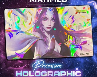 Holographic Foil Irelia Fervent Playmat – Spiritforged Riftbound League of Legends TCG Customized Matified