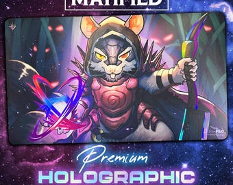 Holographic Foil Bloomburrow - Vren the Relentless Playmat – Magic the Gathering TCG Customized Matified