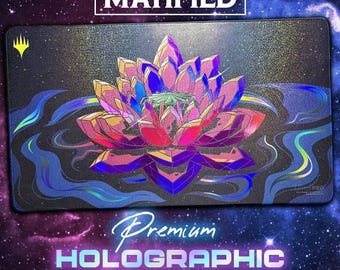 Holographic Foil Commander Masters Jeweled Lotus Playmat – Magic the Gathering TCG Customized Matified