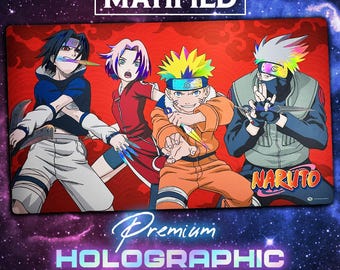 Holographic Foil Naruto: Kakashi Team Playmat Customized Matified