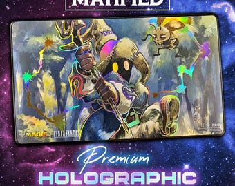Holographic Foil Vivi Ornitier Playmat – Magic the Gathering Final Fantasy TCG Customized Matified