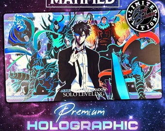 Holographic Foil Sung Jin-woo Arise from the Shadow Solo Leveling Playmat – Union Arena TCG Customized Matified