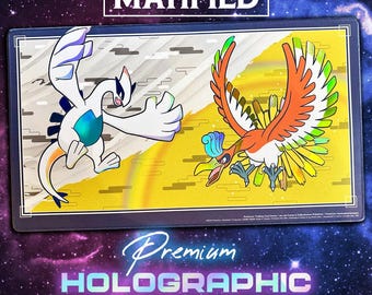 Holographic Foil Lugia & Ho-Oh Playmat – Pokemon TCG Customized Matified
