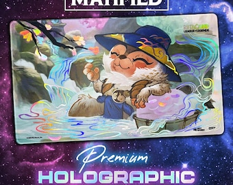 Holographic Foil Teemo Strategist Playmat – Spiritforged Riftbound League of Legends TCG Customized Matified