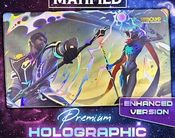 Holographic Foil Jace vs Viktor Playmat – Vendetta Riftbound League of Legends TCG Customized Matified