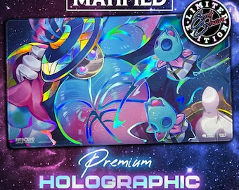 Holographic Foil Bard Mercurial Event Exclusive Playmat – Unleashed Riftbound League of Legends TCG Customized Matified
