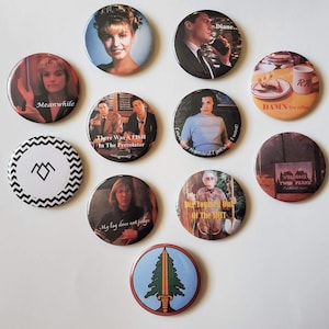Twin Peaks Pinback Buttons 2.25 inch diameter