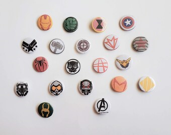 Avengers PInback Buttons, 1-inch buttons