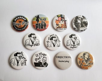 Johnny Depp Trial Pinback Buttons 2.25in buttons